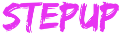 STEPUP signaturtimen logo - energiske trinn på stepkasse